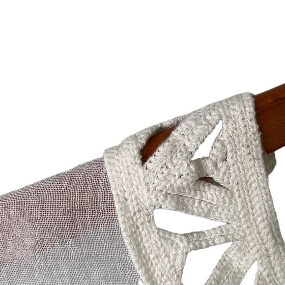 Eberjey Balsa Beach Terra Swim Cover Up Dress Fringe Embroidered Crochet Boho - Picture 5 of 14